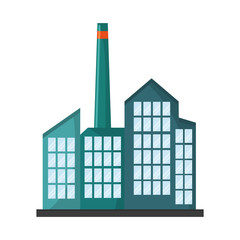 Obraz premium Industrial factory building cartoon