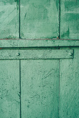 Background of green wooden surface