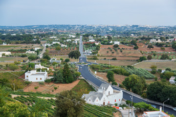 Fototapeta na wymiar View of Locorotondo city steet, province Bari, region Puglia, sauthern Italy