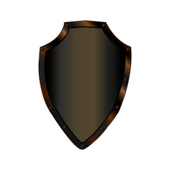 Isolated shield on white background. Vector illustration of a shield 