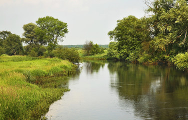Fototapeta na wymiar View of Krzna river. Poland