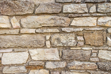 stone wall background, texture of ancient wall and ruined brick