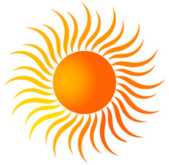 Naklejka premium Sun icon, creative color gradient