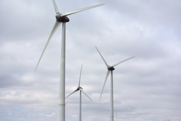 Fototapeta premium Aerogeneradores, energia eolica