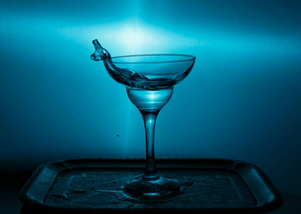  blue cocktail with splash
