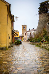The fairy village of Montebello. The legend of Azzurrina's ghost, Rimini.