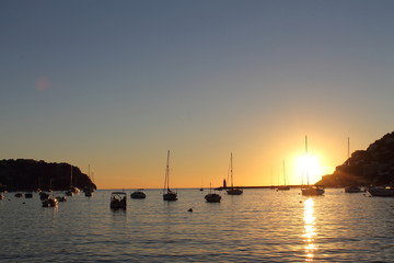 sonnenuntergang im hafen