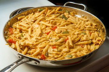 Cooking Chicken Fajita Pasta