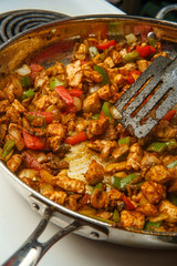 Cooking Chicken Fajita