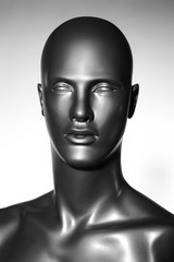 plastic mannequin in black and white edition