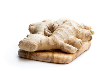 Fresh ginger isolated on white background
