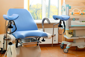 Maternity chair in examination room