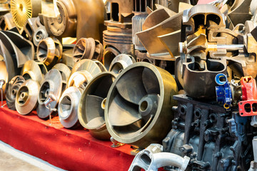 Many type and various of iron casting parts such as housing pump or blower vane  propeller blades head cylinder engine etc. by process green sand or shell mold