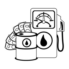 business oil and petroleum black and white