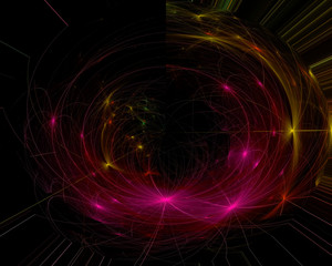 digital abstract fractal, fantasy design dark, artistic