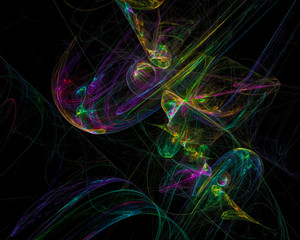 digital abstract fractal, fantasy design dark, artistic