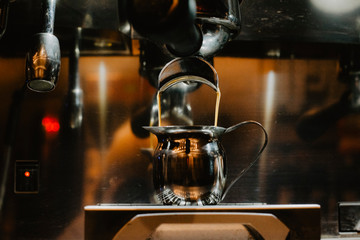 coffee machine making espresso