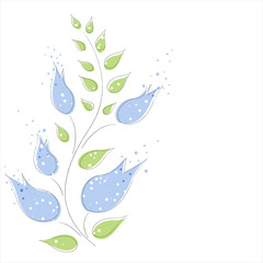 vector background with flowers