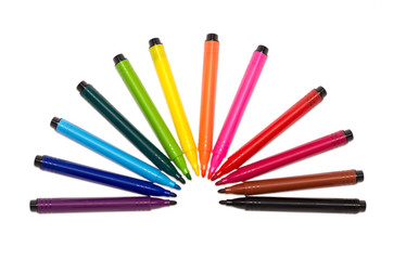 color pencils isolated on white background