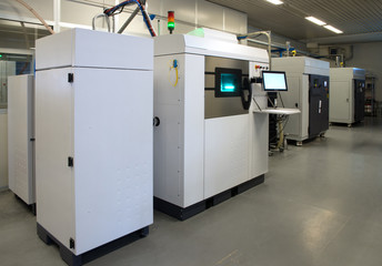 Metal 3D printer (DMLS) - Direct metal laser sintering (DMLS) is an additive manufacturing technique that uses a laser fired into a bed of powdered metal.