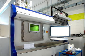 Metal 3D printer (DMLS) - Direct metal laser sintering (DMLS) is an additive manufacturing technique that uses a laser fired into a bed of powdered metal.
