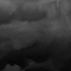 Fototapeta premium Black ink and watercolor textures on white paper background. Paint leaks and ombre effects. Hand painted abstract image. School blackboard.