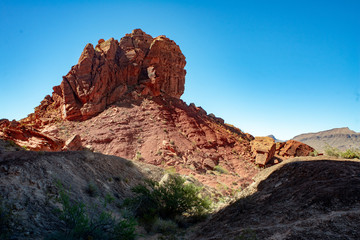Stern Sandstone Outcropping in Gold Butte National Monument, Nevada