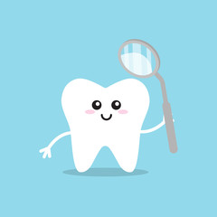 Healthy tooth icon. Oral dental hygiene