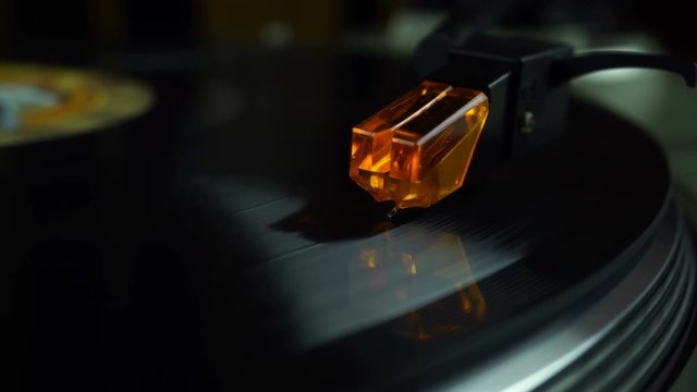 Listening to Music With Vinyl Records.