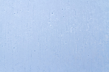 Frosty patterns on a frozen ice box in the early morning