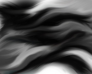 beautiful wavy strokes with feathered edges of black, white, and gray