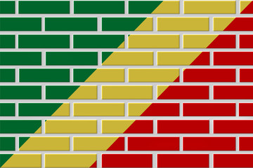 Congo brick flag illustration
