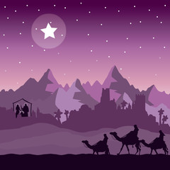 Christmas Nativity and the Three Wise Men