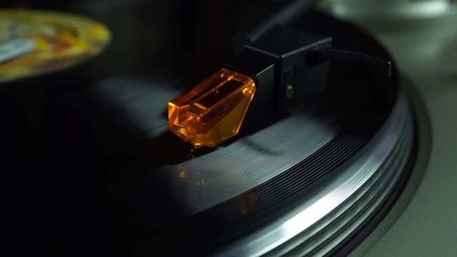 Listening to Music With Vinyl Records.