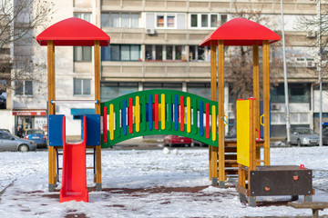 Fototapeta na wymiar Playground in the public park