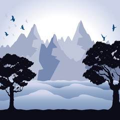 background of mountains