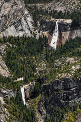 Nevada Falls and Vernal Falls in Yosemite