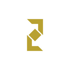 Number with Square logo design