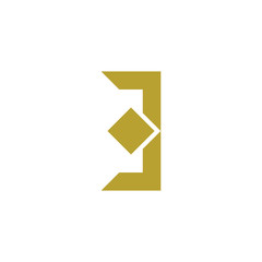 Number with Square logo design