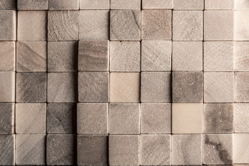 Seamless texture of wooden blocks in collage background.