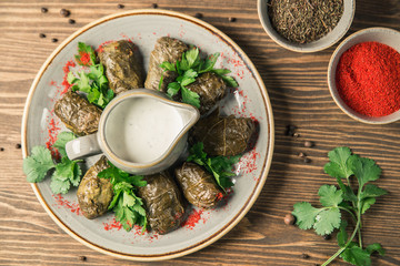Traditional Georgian and Armenian cuisine. The dish 