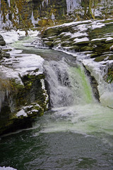 Green Water Over Falls 