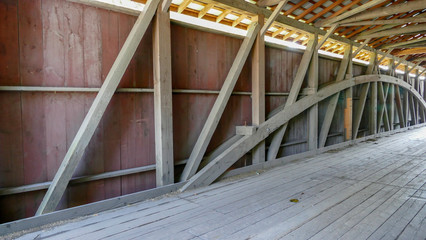 Covered Bridge with Burr Arch Trusses 1