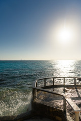 Sea pier on the island of Mujeres.