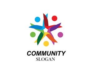 Adoption and community care Logo template vecto