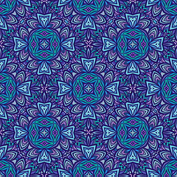 Seamless pattern in Moroccan style mosaic tile. Islamic traditional ornament. Geometric background. Vector illustration.