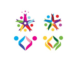 Adoption and community care Logo template vecto