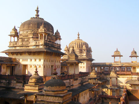 Jehangir Mahal in Orchha, Madhya Pradesh, India. Orchha or Urchha Fort.