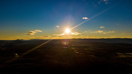 drone sunset