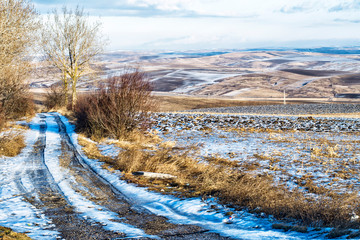 winterlandschaft in rumänien